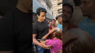 Sonu Sood celebrates his birthday with fans and media outside his house #shorts