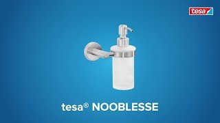 How to apply the stainless-steel style, round tesa® Nooblesse soap dispenser