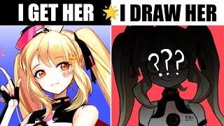 drawing every gacha girl I get