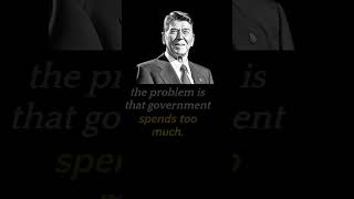 Ronald Reagan On Why Government Spending is the Real Problem, Not Taxes #shorts #quotes #tax