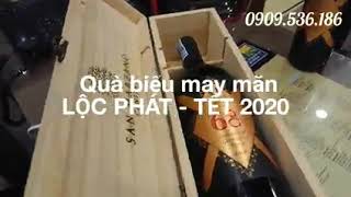 Quà tết Lộc Phát năm 2020 Rượu Vang 68 của Ý hộp gổ