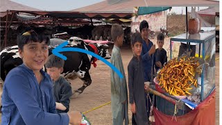 10 Years Old Afghani 🇦🇫kid Selling French Fries 🍟in Front Of Bull SellingCenter | Haider Said Vlogs