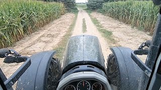 Valtra T154 Active - Back to the Plant and Mais Unloading - Mais Silage POV