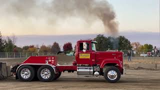 MACK V8 Superliner in Jordan,MN  at the Big Rig Boo event 2024