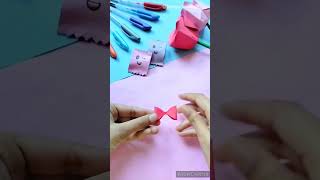 ✨Making a gift bow with paper in 8 seconds...🎀😊 #diy #love #shorts #craft #newlyartandcraft