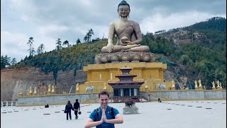 Join our 4K hike from the golden Buddha  above #Thimpu #Bhutan 🏃‍♂️🇧🇹