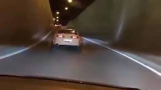 Supra 2JZ Twin Turbo Huge Antilag BANG and FLAME in Turkey Tunnel