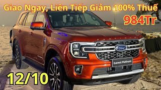 ✅ Liên Tiếp Giảm 100% Thuế, Giá Xe Ford Everest Giữa Tháng 10 Lăn Bánh Tiếp Tục Giảm  | Xegiatot24h