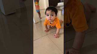 Baby crawling for the first time ❤️😊#crawling #cutebaby #baby #babycrawling #twins