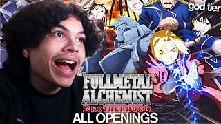 first time reacting to all full metal alchemist brotherhood openings!