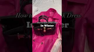 How to style a pink dress in winter , outfit inspo , style inspo , easy styling , mom fashion