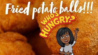 Fried stuffed potato balls