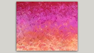 Painting a Vivid Abstract Background with a Palette Knife & Acrylic Paint  Acrylic Painting Tutorial