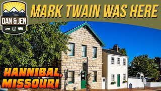 Home of MARK TWAIN, Hannibal, Missouri - Samuel Clemens - Tom Sawyer - Huck Finn - Mississippi River