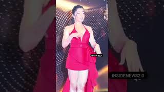 Rashmika Mandanna Looks Drop Dead Gorgeous In Red Dress; Winksat Paps While Posing At Event #shorts