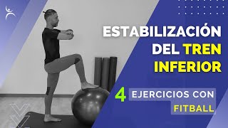 4 EJERCICIOS de PILATES para ESTABILIDAD DEL TREN INFERIOR con FITBALL