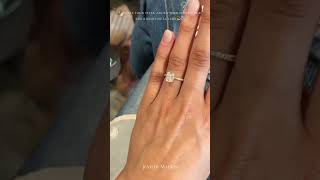 Cushion Cut Hidden Halo Style Moissanite Engagement Ring  #ringgoals #engagmentring #ytshort #yt