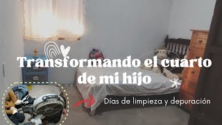 TRANSFORMANDO EL CUARTO PARA MI HIJO 🥰// Días de limpieza y depuración 🥴