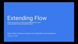Extending Flow by Adam White