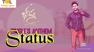 Telugu Lyrical Status| Nithin#Bheesma Movie Status|Nithin|#short