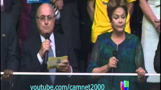 FIFA President and Brazilian President Dilma Rousseff booed at the 2013 Confederations Cup