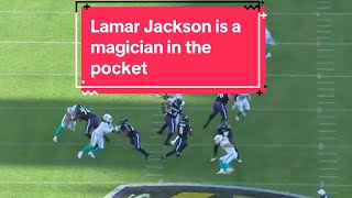 Lamar Jackson has been a magician in the pocket