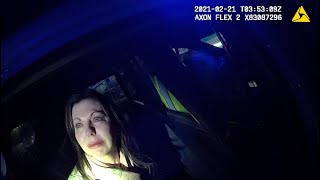 Drunk Woman Driving On Sidewalk Argues With Police Officers