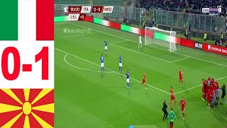 Italy VS North Macedonia 0-1 Extended Extended Highlights & All Goals 2022 || Trajkovski goal in WCQ