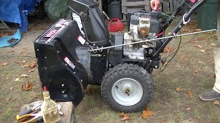 NOMA 8hp Snowblower Doesn't Roll or Run part 1