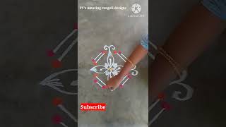 4 dots simple rangoli designs|daily rangoli|beginners rangoli #shorts #rangoli #muggulu #kolam