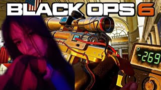 Девушка пробует играть в новую Call of Duty Black Ops 6 xD