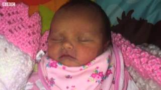 BBC News   Prayers at Pontyberem church service for baby Eliza Mae 3