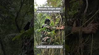 Latihan penyamaran 🔥 #trending #latihan #militer #tni #army #komando #penyamaran #alam #tnijaya