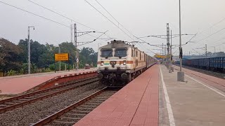 Rampant 130 Kmph !!! 12345 Saraighat Express HWH WAP7 Furore at Kamarkundu