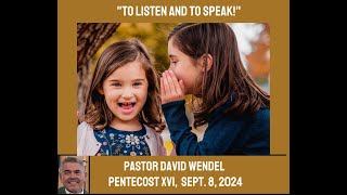 "To Hear and to Speak!"