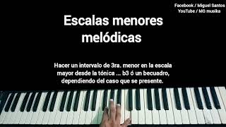 como formar o encontar más rápido y fácil las escalas menores melódicas 🎶🎹🎹