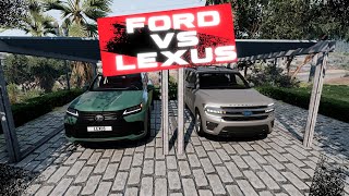 Lexus LX500D VS Ford Expedition in BeamNG Drive