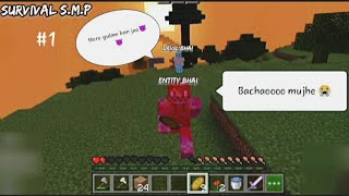 😊MINECRAFT SURVIVAL SERIES || THE LORD S.M.P #1 😊 || DEVIL_BHAI CALLED ME NOOB 😭  AND KILLED ME 👿 ||