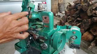 Actual Repair of Pegasus DC1 3Threads Edging/Serger Sewing Machine. Troubleshoot and Timing