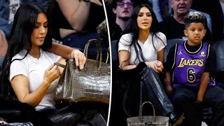 Kim Kardashian's $40,000 Birkin Bag Drama at Lakers Game Sparks Outrage | Celebrity Fashion News