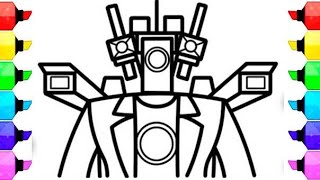 Skibidi toilet - TITAN SPEAKERMAN Coloring Pages / How to Color