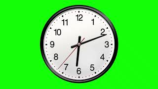 A Clock On Green Screen ||