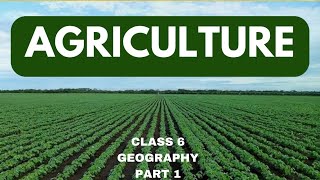 Agriculture|part(1)|Class 6|Geography|chapter4|ICSE