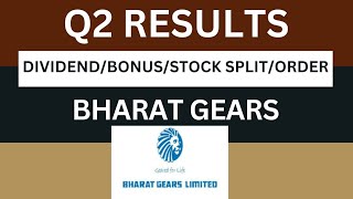 Bharat gears Q2 results 2025 | bharat gears results today | bharat gears share latest news