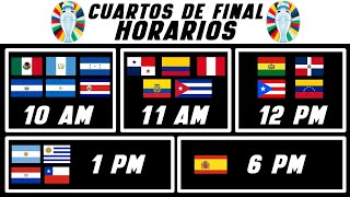 A QUE HORA SON LOS PARTIDOS DE CUARTOS DE FINAL DE LA EUROCOPA 2024? horario en todos los países✅