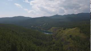 Mountain lake in summer day