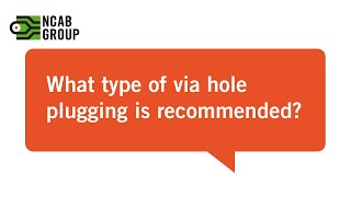 What type of via hole plugging in a PCB is recommended? | PCB design and technology