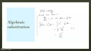 integrating by substitution, a short video