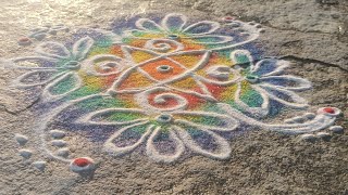 🌺2*2 Dots Easy Rangoli Design 🌺| Small And Unique Rangoli ❤#rangolidesign #easyrangoli #dotsrangoli