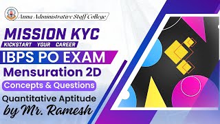 Mission KYC | Aptitude Class - 27 | Mensuration 2D by Mr. Ramesh | IBPS PO